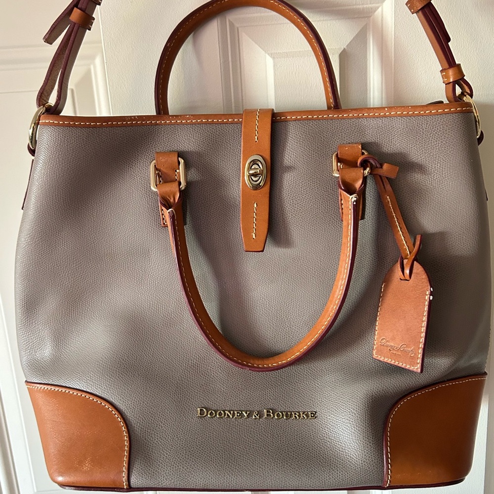 Dooney & Bourke Gray and Brown Tote